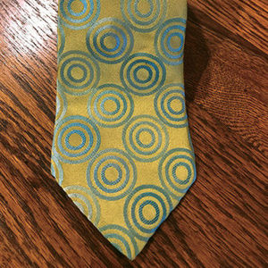 Ted Baker London Green-Yellow Silk Neck Tie